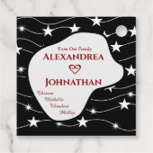 ファミリ白黒スクリプトタイポグラフィの個人用設定 フェイバータグ (裏面)