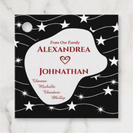 ファミリ白黒スクリプトタイポグラフィの個人用設定 フェイバータグ