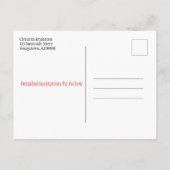 ファミリ素朴懇親会保存日付紅葉 案内ポストカード (裏面)