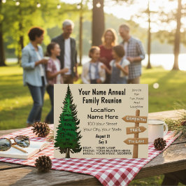 ファミリ素朴懇親会招待状 ポストカード