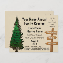 ファミリ素朴懇親会招待状 ポストカード