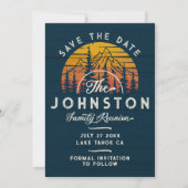 ファミリ素朴懇親会日付を保存レトロ日没 セーブザデート (正面)