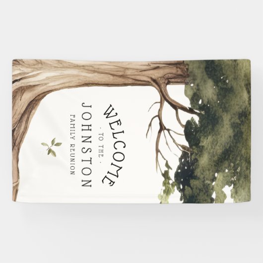 ファミリ素朴懇親会水の色の木へようこそ 横断幕 (横)