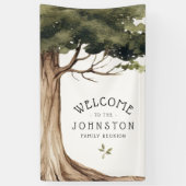 ファミリ素朴懇親会水の色の木へようこそ 横断幕 (縦)