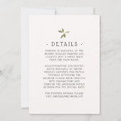 ファミリ素朴懇親会水色ツリー 招待状 (裏面)