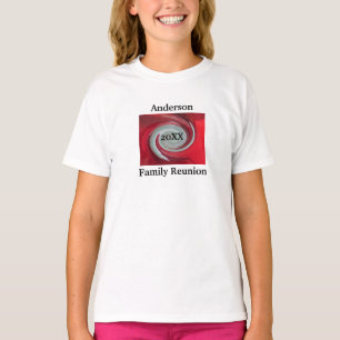 ファミリ芸術的懇親会抽象芸術スワール適用領域 Tシャツ