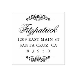 ファミリ華美名スクリプト差出人住所 ラバースタンプ