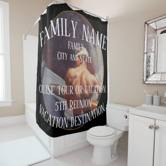 ファミリ誕生日2024パーティーTシャツ懇親会 退職した シャワーカーテン (インサイチュ)