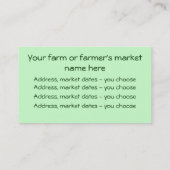 ファミリ農業プロファイルカード 名刺 (裏面)