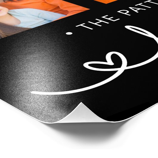 ファミリ3写真テンプレートスパーソナライズされたクリプト フォトプリント (角)