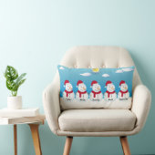 ファミリ5パーソナライズされた雪だるま装飾用クッション ランバークッション (椅子)