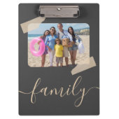 ファミリ5フォトパーソナライズされたクリップボカスタムード クリップボード (正面)