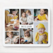 ファミリ6エレガントフォトコラージュをクリーン マウスパッド (正面)