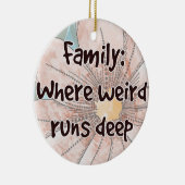 ファミリ：どこ風変わり走深い セラミックオーナメント (右)