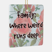 ファミリ：どこ風変わり走深い セラミックオーナメント (右)