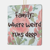 ファミリ：どこ風変わり走深い セラミックオーナメント (左)