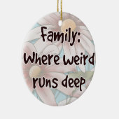 ファミリ：どこ風変わり走深い セラミックオーナメント (右)