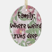 ファミリ：どこ風変わり走深い セラミックオーナメント (右)