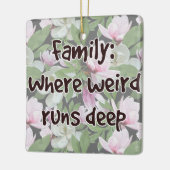 ファミリ：どこ風変わり走深い セラミックオーナメント (左)