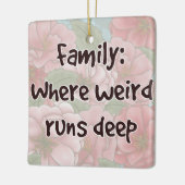 ファミリ：どこ風変わり走深い セラミックオーナメント (左)