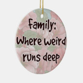 ファミリ：どこ風変わり走深い セラミックオーナメント (右)