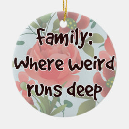 ファミリ：どこ風変わり走深い セラミックオーナメント