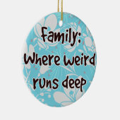 ファミリ:どこ風変わり走深い セラミックオーナメント (右)