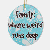 ファミリ:どこ風変わり走深い セラミックオーナメント (左)