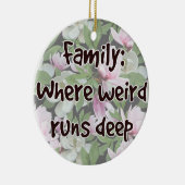 ファミリ:どこ風変わり走深い セラミックオーナメント (右)