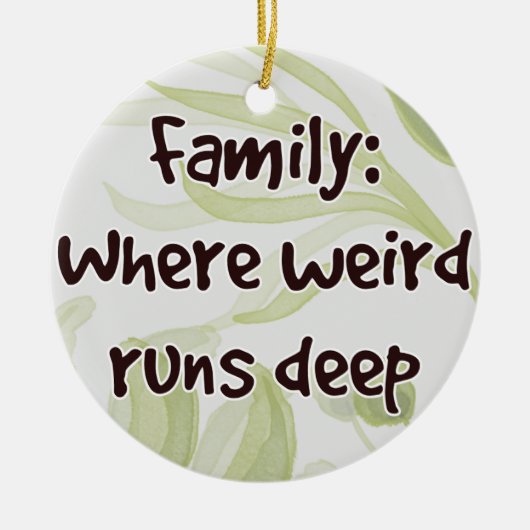 ファミリ:どこ風変わり走深い セラミックオーナメント (正面)