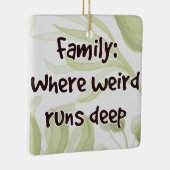 ファミリ：どこ風変わり走深い セラミックオーナメント (右)