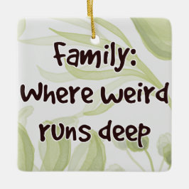 ファミリ：どこ風変わり走深い セラミックオーナメント