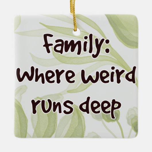 ファミリ：どこ風変わり走深い セラミックオーナメント (正面)