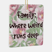 ファミリ：どこ風変わり走深い セラミックオーナメント (右)