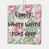 ファミリ：どこ風変わり走深い セラミックオーナメント (左)