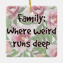 ファミリ：どこ風変わり走深い セラミックオーナメント