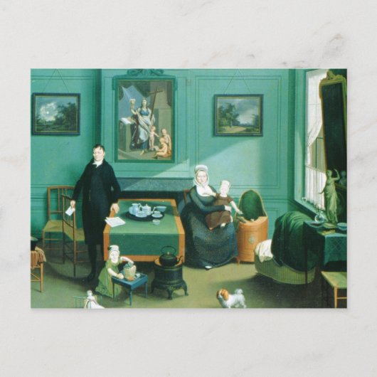 ファミリ・グループ, c.1810 ポストカード (正面)