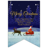 ファミリ/団体や組織名を追加Blue + Santa バンティングフラッグ (第1の旗)