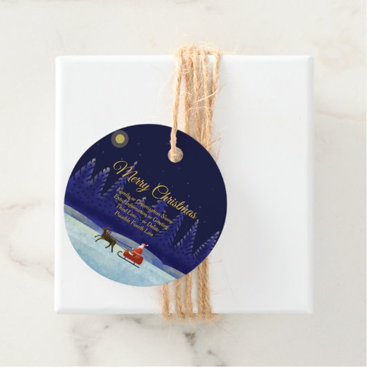 ファミリ/団体や組織名を追加Blue + Santa フェイバータグ (インサイチュ)