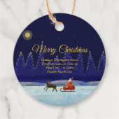 ファミリ/団体や組織名を追加Blue + Santa フェイバータグ (正面)