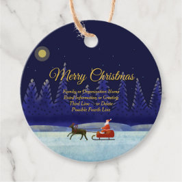 ファミリ/団体や組織名を追加Blue + Santa フェイバータグ