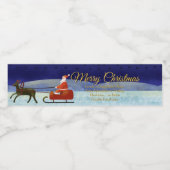 ファミリ/団体や組織名を追加Blue + Santa ペットボトルラベル (シングルラベル)