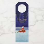 ファミリ/団体や組織名を追加Blue + Santa ボトルネックタグ (正面)