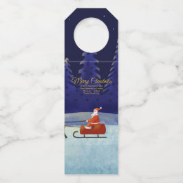 ファミリ/団体や組織名を追加Blue + Santa ボトルネックタグ