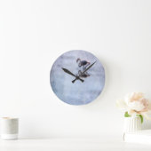 ファミンゴ歩くインヒザーウォーター ラウンド壁時計 (ホーム)