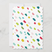 ファミ数々のリーPHOTO明るいカラフルのdabsファララ 案内状 (裏面)