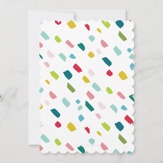 ファミ数々のリーPHOTO明るいカラフルのdabsファララ 案内状 (裏面)