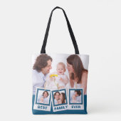 ファミ最高のリーEverカスタム Instagram 4フォトコラージュ トートバッグ (裏面)