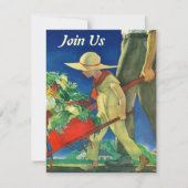 ファミ祝リと懇親会パーティの招待状 招待状 (正面)