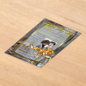 ファミ素朴リーストーン小屋 アクリル招待状 (レイダウン)